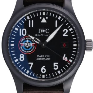 IWC Herrklocka IW324712 Pilots Svart/Läder ⌀41 mm