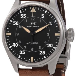 IWC Herrklocka IW329701 Big Pilot Svart/Läder ⌀43 mm