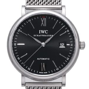 IWC Herrklocka IW356506 Portofino Svart/Stål ⌀40 mm