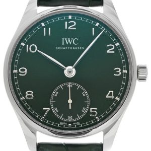 IWC Herrklocka IW358310 Portugieser Grön/Läder ⌀40.4 mm