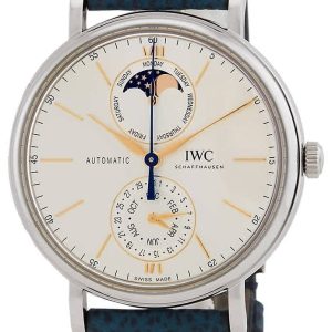 IWC Herrklocka IW359001 Portofino Vit/Läder ⌀41 mm