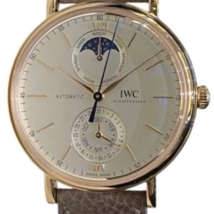 IWC Herrklocka IW359002 Portofino Vit/Läder ⌀41 mm