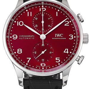 IWC Herrklocka IW371616 Portugieser Röd/Läder ⌀41 mm