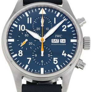 IWC Herrklocka IW377729 Pilots Blå/Läder ⌀43 mm