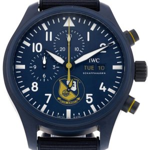 IWC Herrklocka IW389109 Pilots Blå/Gummi ⌀44.5 mm