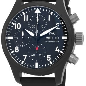 IWC Herrklocka IW389401 Pilots Svart/Gummi ⌀41.9 mm