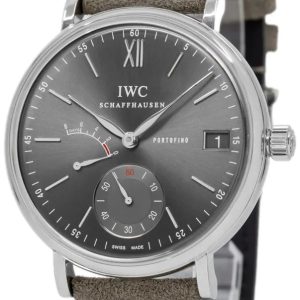 IWC Herrklocka IW510115 Portofino Grå/Läder ⌀45 mm