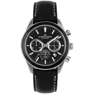 Jacques Lemans Eco Power 1-2115A - Herr - 44 mm - Analogt - Quartz - Mineralglas