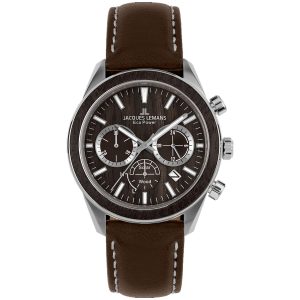 Jacques Lemans Eco Power 1-2115C - Herr - 44 mm - Analogt - Quartz - Mineralglas