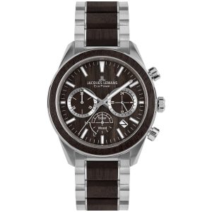 Jacques Lemans Eco Power 1-2115I - Herr - 44 mm - Analogt - Quartz - Mineralglas