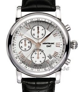 Montblanc Herrklocka 36967 Star XXL Chronograph Silverfärgad/Läder