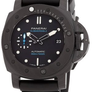 Panerai Herrklocka PAM02231 Submersible Svart/Gummi ⌀42 mm