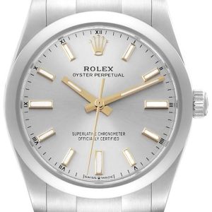 Rolex Damklocka 124200-0001 Oyster Perpetual 34 Silverfärgad/Stål