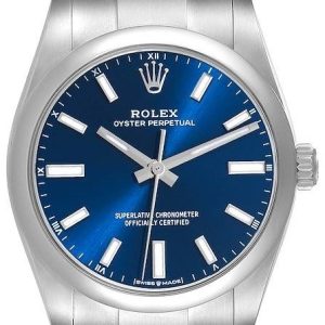 Rolex Damklocka 124200-0003 Oyster Perpetual 34 Blå/Stål ⌀34 mm