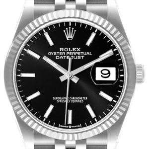 Rolex Damklocka 126234-0015 Datejust 36 Svart/Stål ⌀36 mm