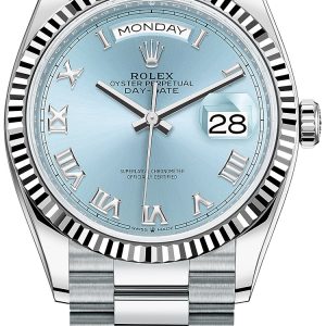 Rolex Damklocka 128236-0008 Day-Date 36 Blå/Platina ⌀36 mm