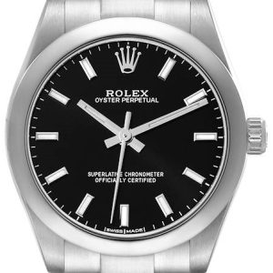 Rolex Damklocka 177200-0019 Oyster Perpetual 31 Svart/Stål ⌀31 mm