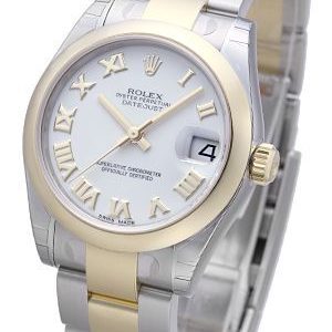 Rolex Damklocka 178243-0066 Datejust 31 Vit/Stål ⌀31 mm