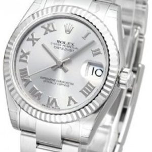 Rolex Damklocka 178274-0062 Datejust Midsize Silverfärgad/Stål ⌀31