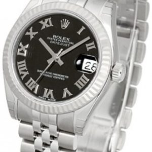 Rolex Damklocka 178274-0079 Datejust Lady 31 mm Svart/Stål ⌀31 mm