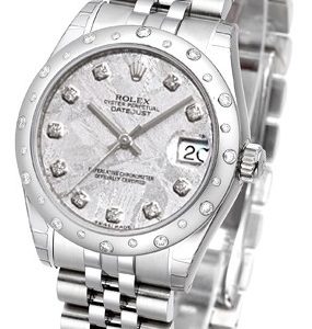 Rolex Damklocka 178344-0020 Datejust 31 Silverfärgad/Stål ⌀31 mm