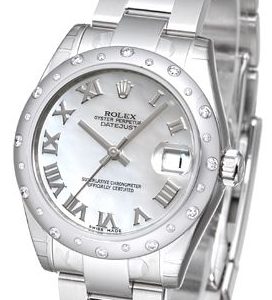 Rolex Damklocka 178344-0027 Datejust 31 Vit/Stål ⌀31 mm