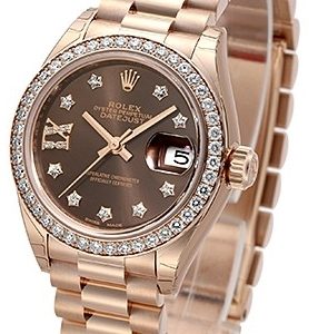 Rolex Damklocka 279135RBR-0001 Lady-Datejust 28 Brun/18 karat