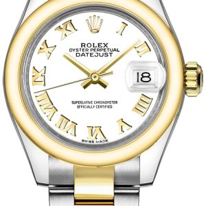 Rolex Damklocka 279163-0024 Lady-Datejust 28 Vit/18 karat gult guld