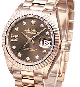 Rolex Damklocka 279175-0002 Lady-Datejust 28 Brun/18 karat roséguld