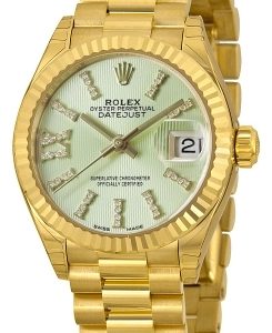 Rolex Damklocka 279178-0007 Lady-Datejust 28 Grön/18 karat gult guld