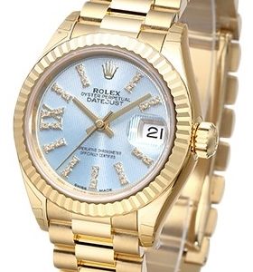 Rolex Damklocka 279178-0009 Lady-Datejust 28 Blå/18 karat gult guld