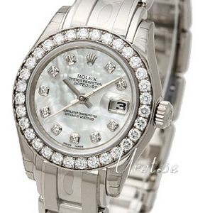 Rolex Damklocka 80299-0061 Lady Datejust Pearlmaster Vit/18 karat