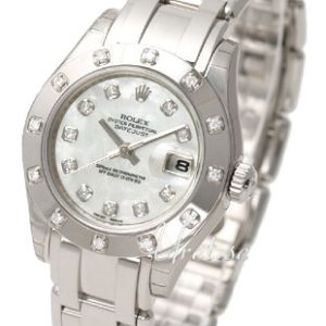 Rolex Damklocka 80319-0039 Lady Datejust Pearlmaster Vit/18 karat