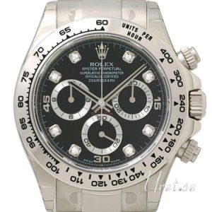 Rolex Herrklocka 116509-0055 Daytona Svart/18 karat vitt guld ⌀40 mm