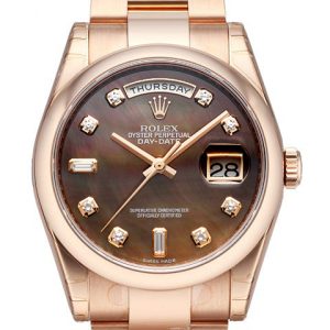 Rolex Herrklocka 118205F-0057 Day-Date 36 Brun/18 karat roséguld