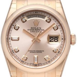 Rolex Herrklocka 118205F-0061 Day-Date 36 Rosa/18 karat roséguld