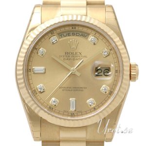 Rolex Herrklocka 118238-0116 Day-Date Champagnefärgad/18 karat gult