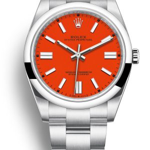 Rolex Herrklocka 124300-0007 Oyster Perpetual 41 Röd/Stål ⌀41 mm