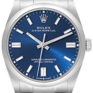 Rolex Herrklocka 126000-0003 Oyster Perpetual 36 Blå/18 karat vitt