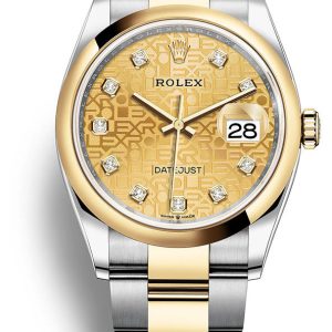 Rolex Herrklocka 126203-0034 Datejust 36 Champagnefärgad/Stål ⌀36