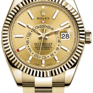 Rolex Herrklocka 326938-0003 Sky-Dweller Gulguldstonad/18 karat gult