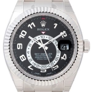 Rolex Herrklocka 326939-0002 Sky-Dweller Svart/18 karat vitt guld