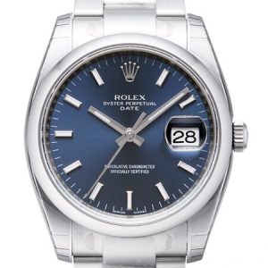 Rolex Perpetual Date Herrklocka 115200-0007 Blå/Stål ⌀34 mm