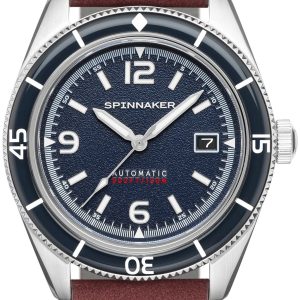 Spinnaker Herrklocka SP-5055-08 Fleuss Blå/Läder Ø43 mm