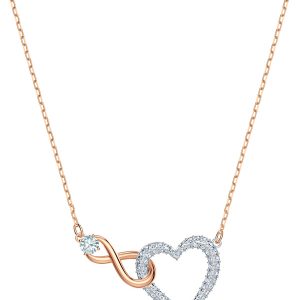 Swarovski Halsband Infinity Heart - Rosé/Silver