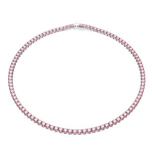 Swarovski Halsband Matrix Tennis - Rosa/Silver