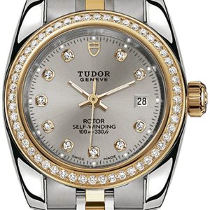 Tudor Damklocka 22023-0006 Classic Date Silverfärgad/Gulguldtonat