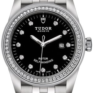 Tudor Damklocka M53020-0007 Glamour Date Svart/Stål ⌀31 mm