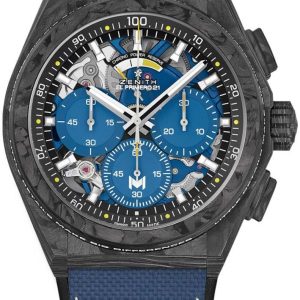 Zenith Herrklocka 10.9000.9004-M99.R939 Defy El Primero Blå/Gummi