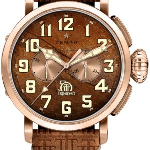 Zenith Herrklocka 18.2430.4069-77.C811 Pilot Brun/Gummi ⌀45 mm